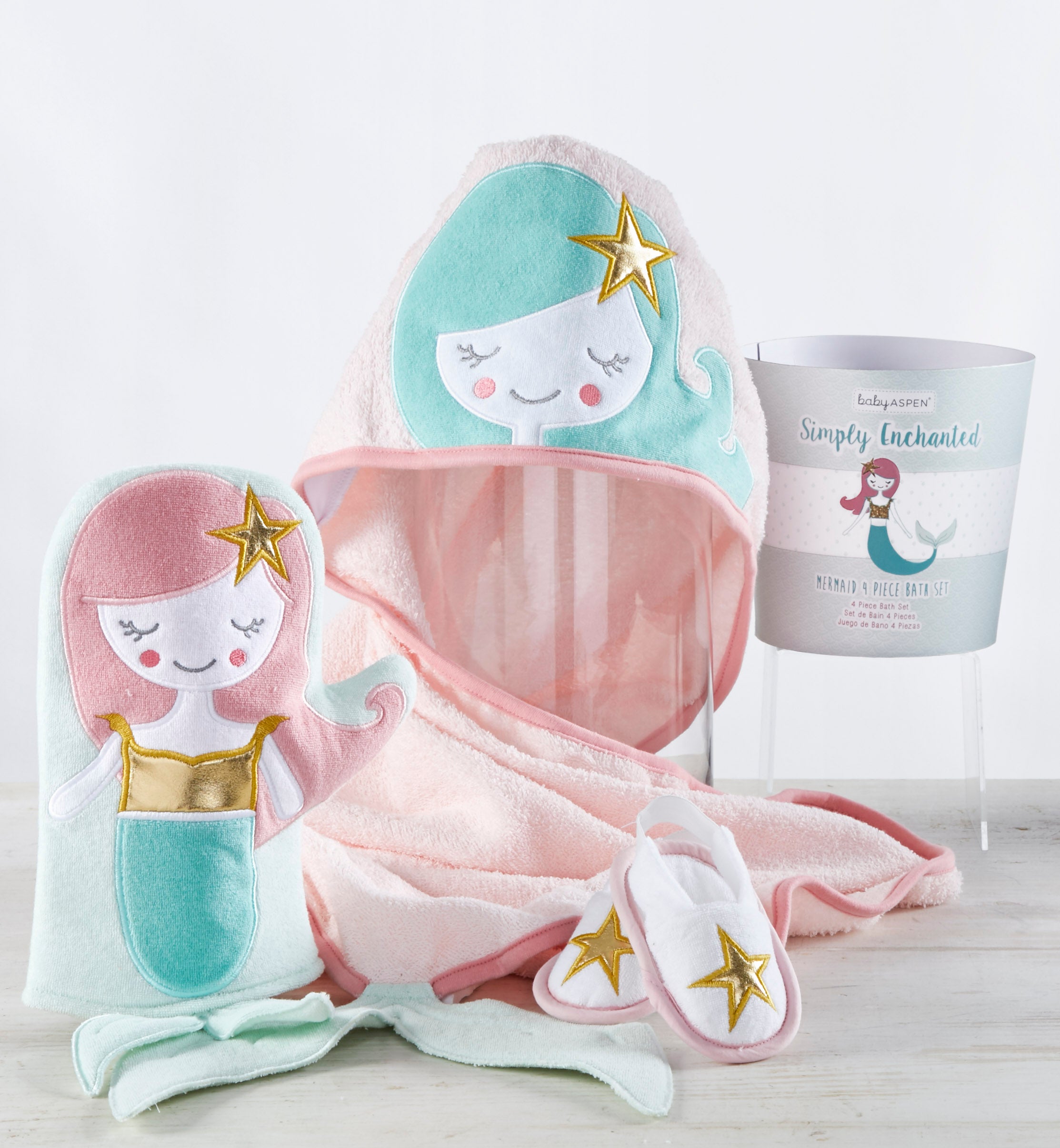 Simply Enchanted Mermaid 4pc Bathtime Gift Set